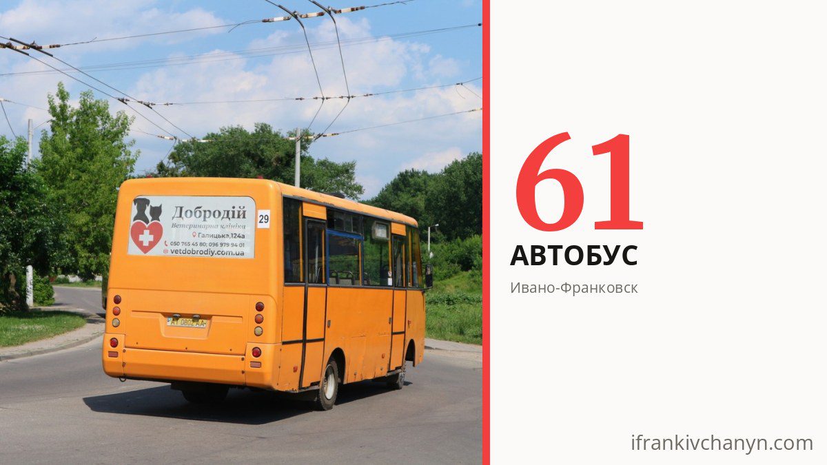 Автобус 61 в Ивано-Франковске